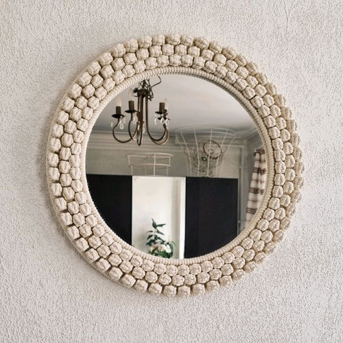 آینه مکرومه مدل فندقی