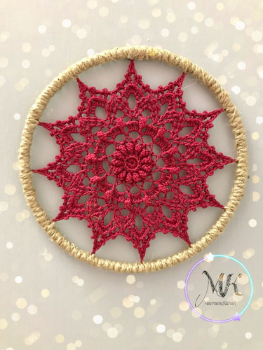 دیوارکوب قلاب بافی ماندالا