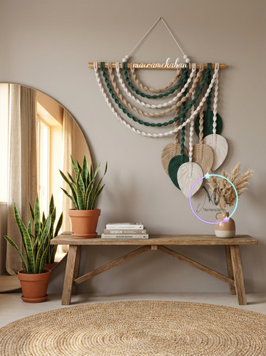 دیوارکوب برگ مدل پیچ ابعاد ۷۰ در ۶۰ سانت